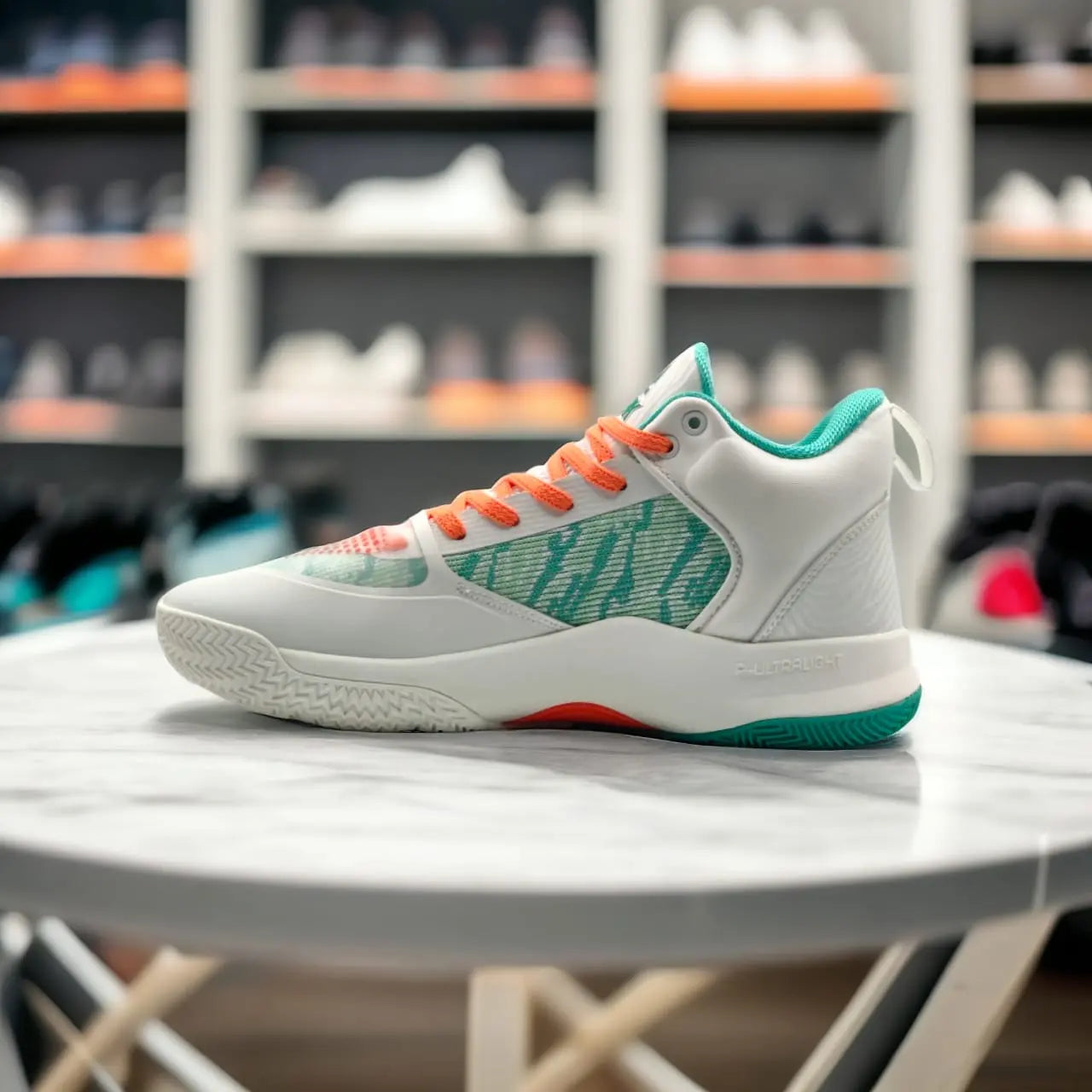 E234171A-Y114 Peak Basketball Shoes Off White Green - 213.PEAK