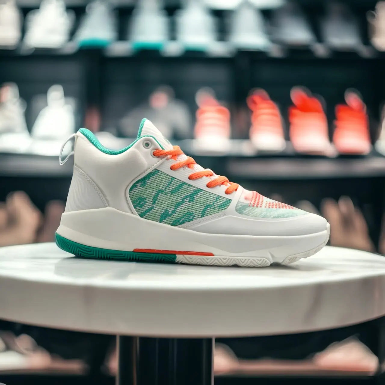 E234171A-Y114 Peak Basketball Shoes Off White Green - 213.PEAK