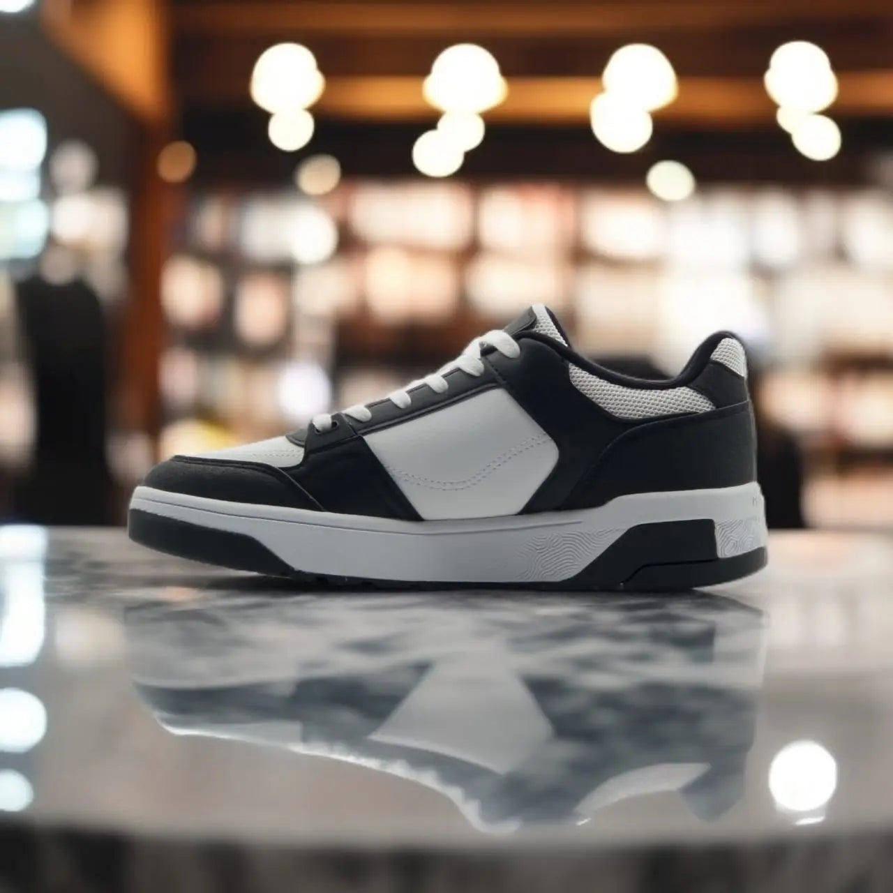 ET41397B-1020 FASHION CULTURE SHOES WHITE / BLACK - 213.PEAK