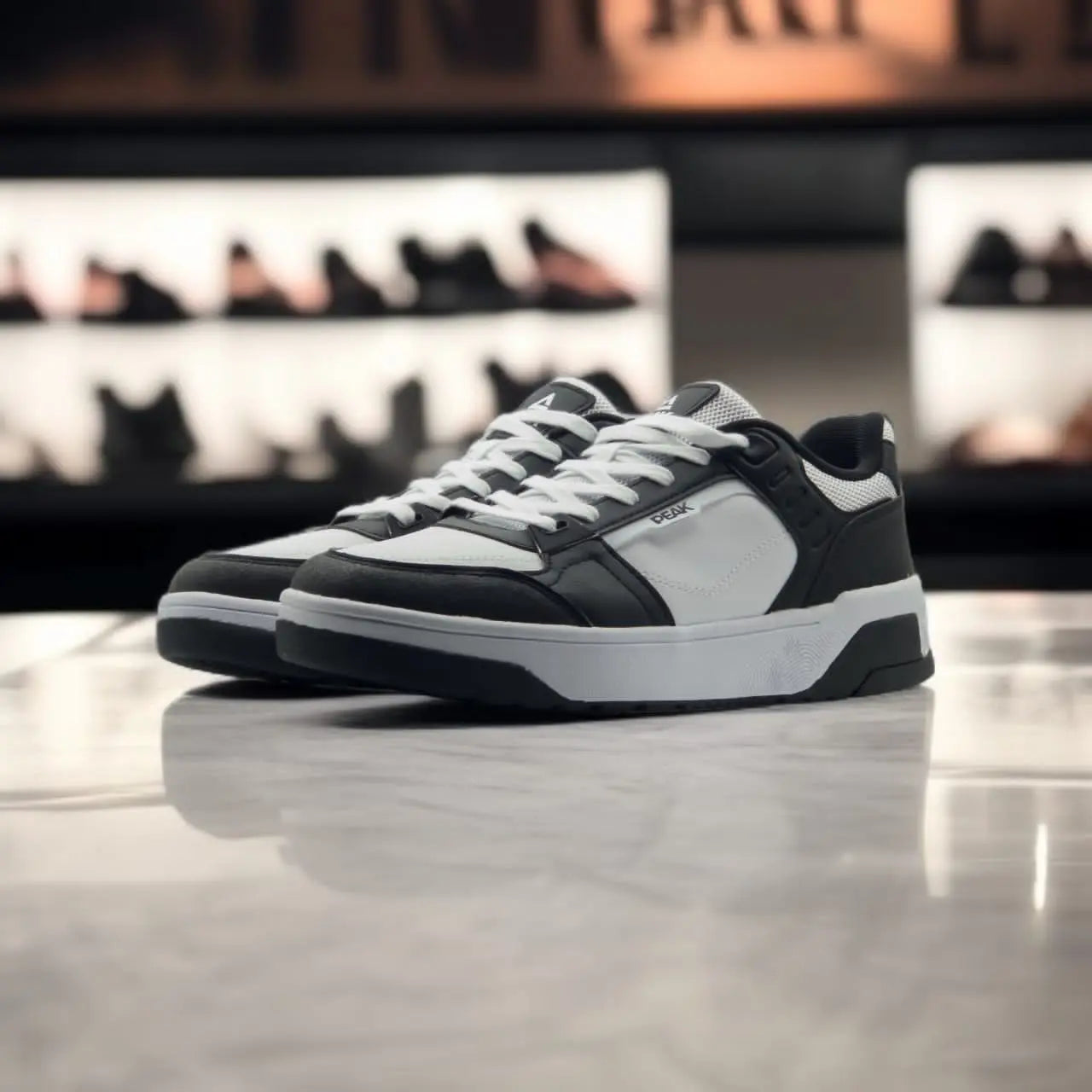 ET41397B-1020 FASHION CULTURE SHOES WHITE / BLACK - 213.PEAK