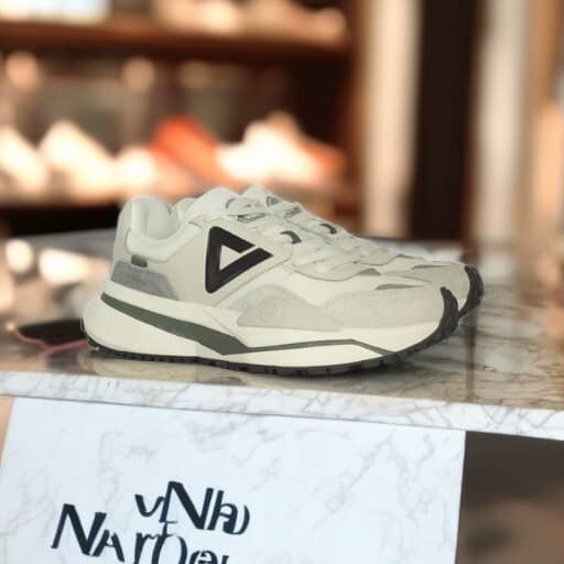 ET34387E-Z500 RETRO CASUAL SHOES Milky white / misty gray