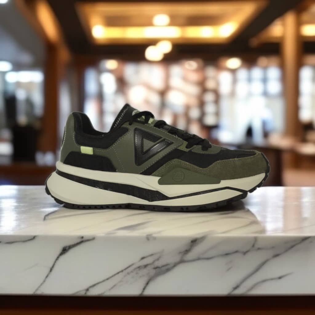 ET34387E-008H	RETRO CASUAL SHOES Light army green /black