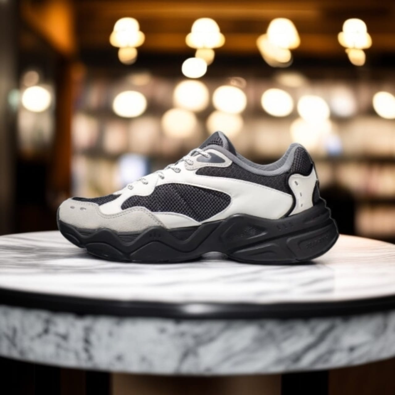 A1ET34147E-Z466 SPORTS SHOES-WHITE/ BLACK /DK.GREY